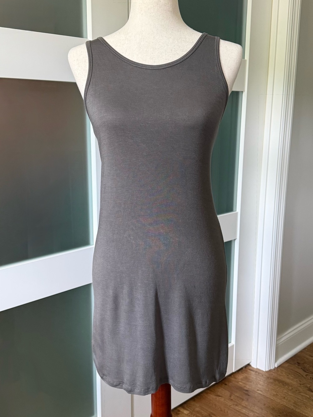 Bobycon Lightweight Sheer Razorback Tank-Slip Dress - Picture 3 of 10